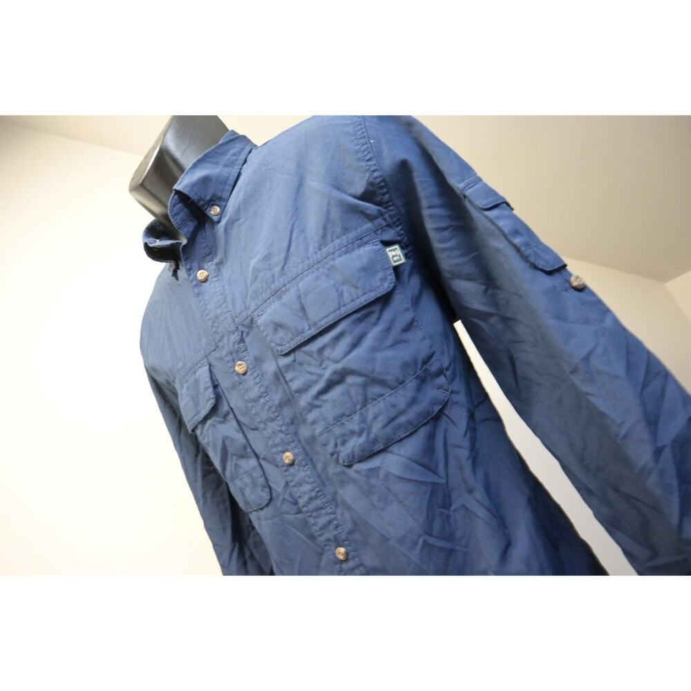 Field & Stream Vented Fishing Shirt Blue Long Sleeve Camping Mens Size Medium